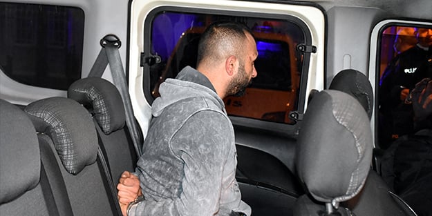 Cevizlerin arasına saklamış... Polis görür görmez gözaltına aldı