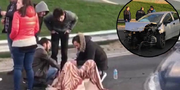 Cevizlibağ'da korkunç kaza! Motoru yerinden fırladı