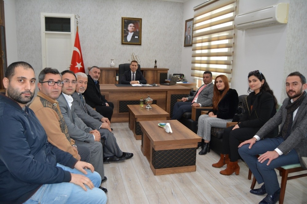 Ceyhan Gazeteciler Cemiyeti’nden Kaymakam Yılmaz’a ziyaret 
