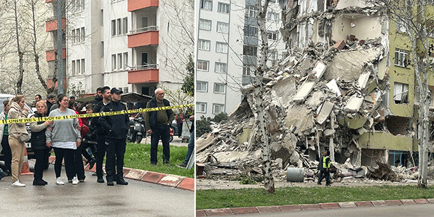 Ceyhan'da acil yıkım kararı olan binalar yıkıldı! Ev sahipleri gözyaşlarına boğuldu
