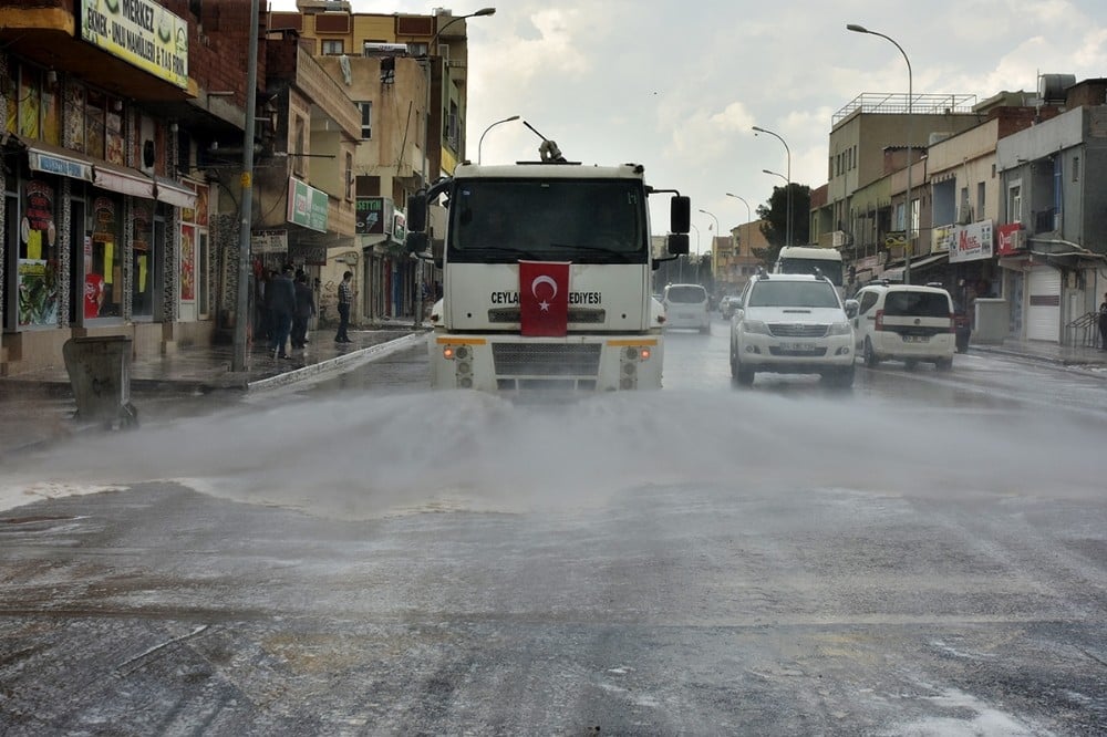 Ceylanpınar’da korona temizliği 