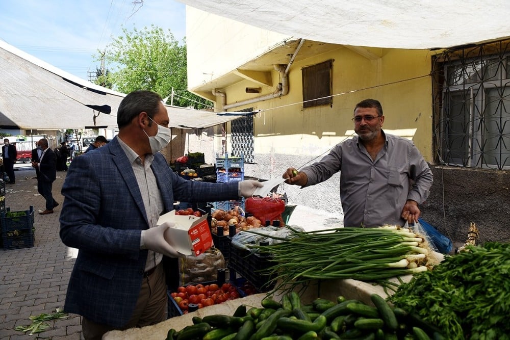 Ceylanpınar’da semt pazarlarında koronavirüs tedbirleri 