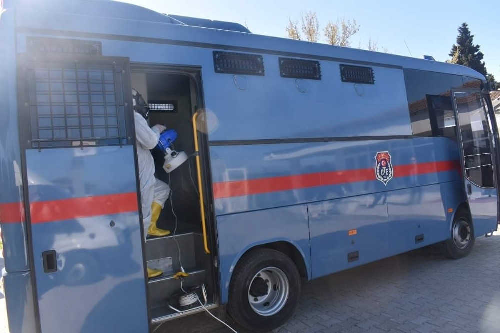 Ceza infaz kurumları dezenfekte edildi 