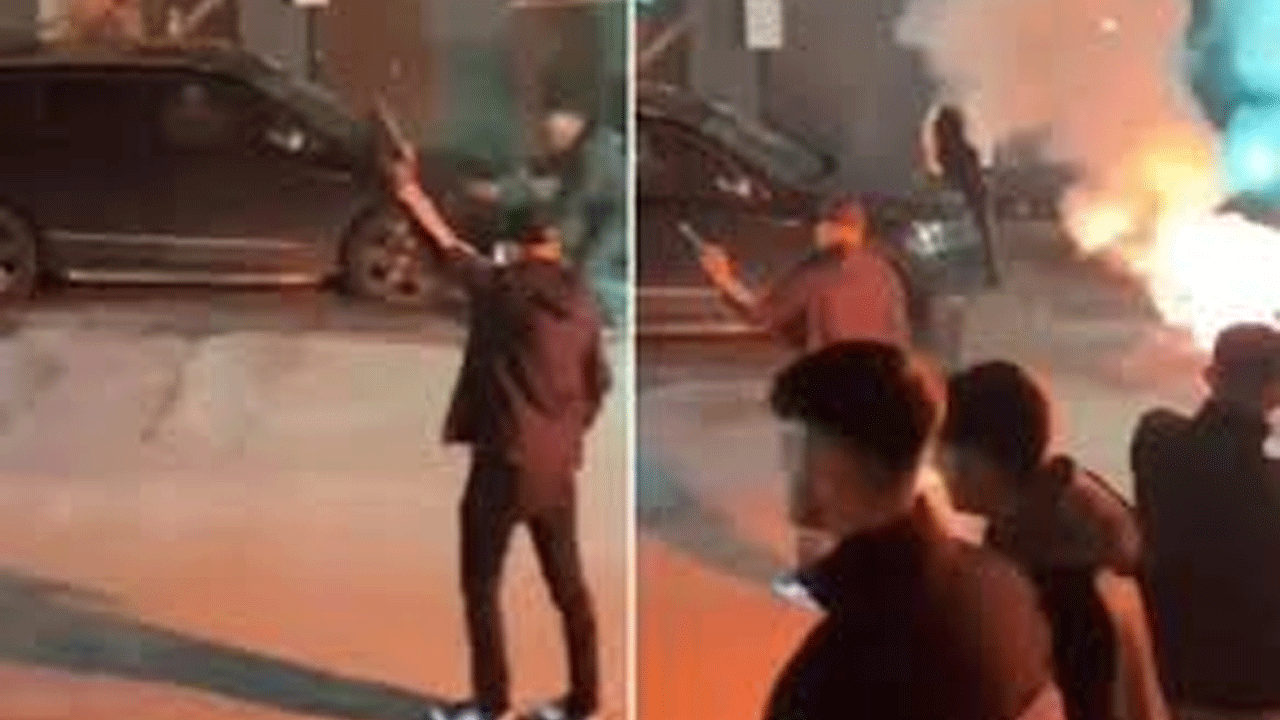 Cezaevinden çıkan şahsa ilginç karşılama! Havaya ateş açarak kutladılar!