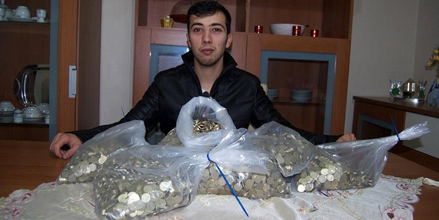 Cezasını '5 kuruşluklarla' ödemek istedi