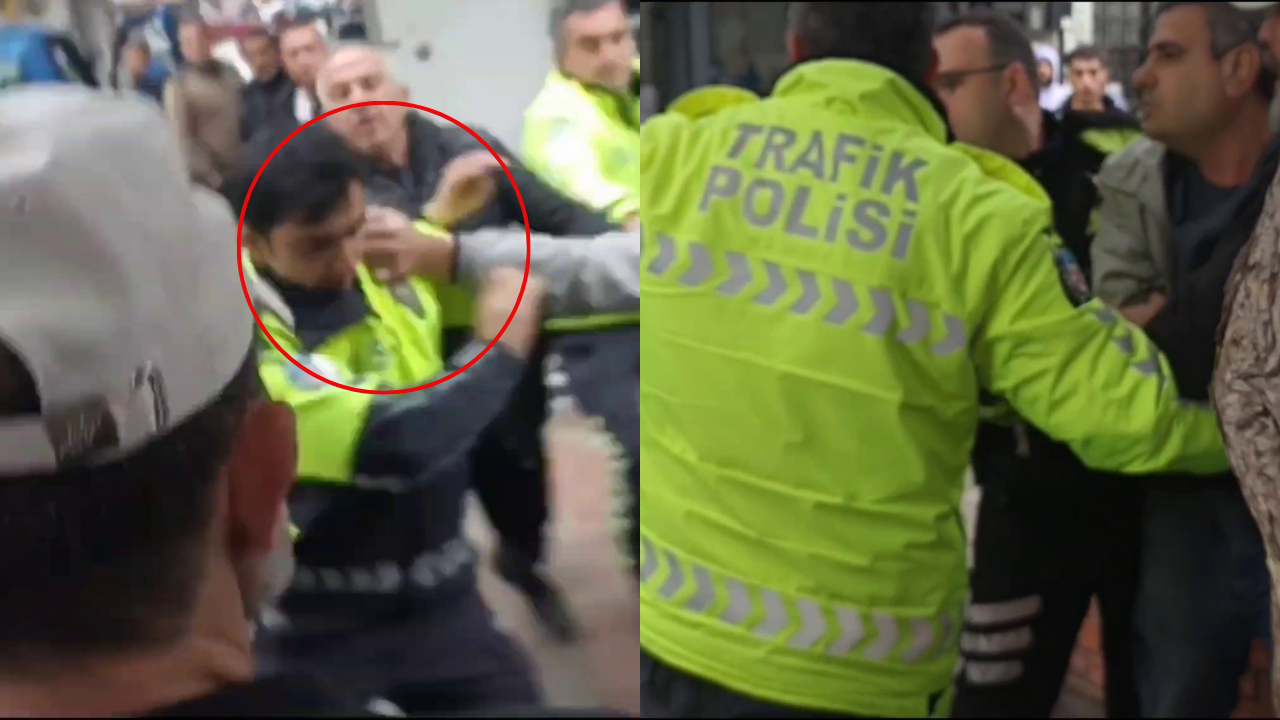 Cezayı yiyince kudurdu! Polisle yumruk yumruğa kavga