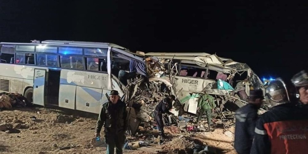 Cezayir’de yolcu otobüsleri çarpıştı: 12 ölü, 46 yaralı 
