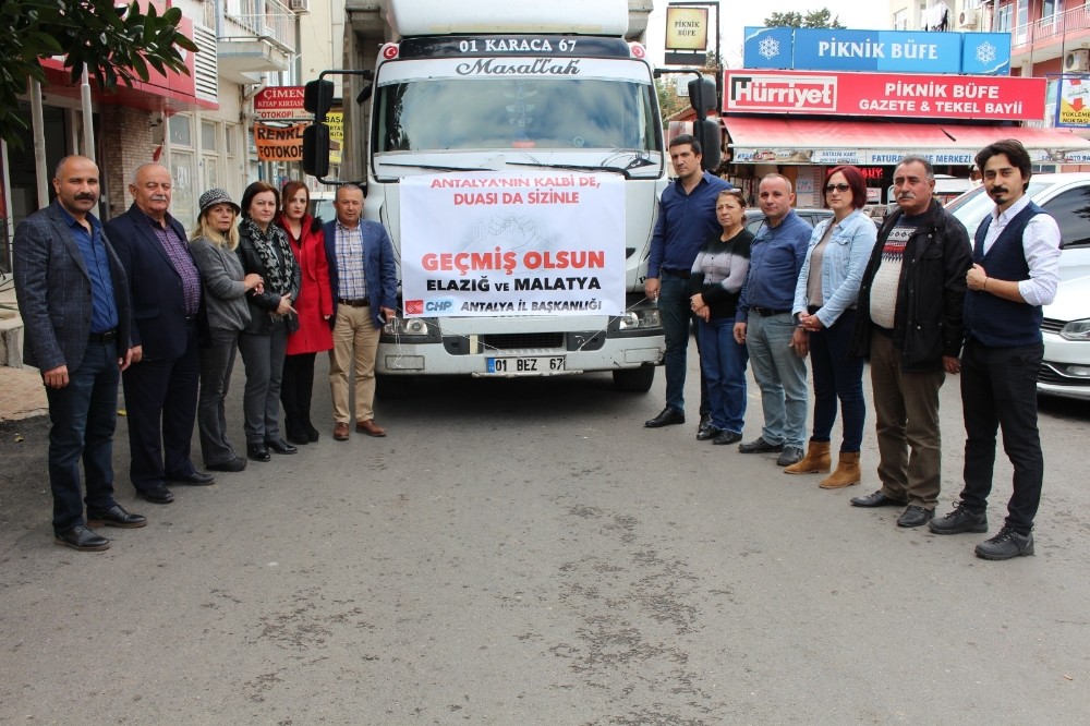 CHP Antalya’dan Elazığ’a yardım 