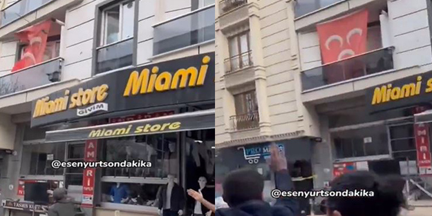 CHP eserinle övün! DEM'le ortak aday çıkarılan Esenyurt'ta MHP bayraklı ev taşlandı