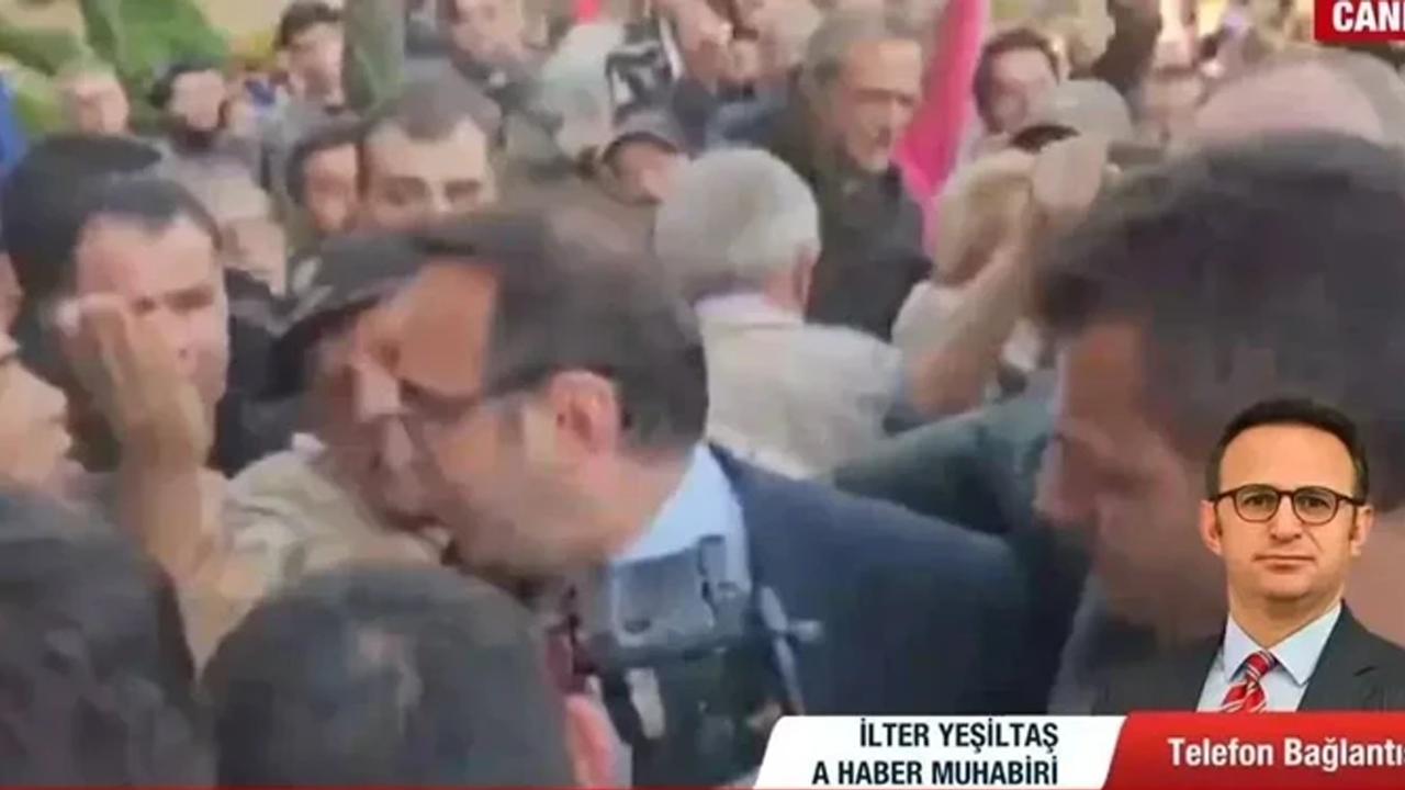 CHP Genel Merkezi Önünde A Haber Muhabirine saldırı!