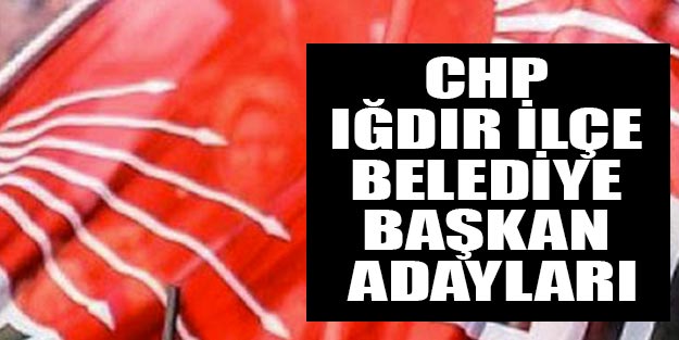 CHP Iğdır ilçe belediye başkan adayları 2019