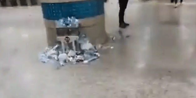 CHP İstanbul’u çöplüğe dönüyor! Türkiye’nin en gelişmiş metro istasyonunda rezil görüntüler