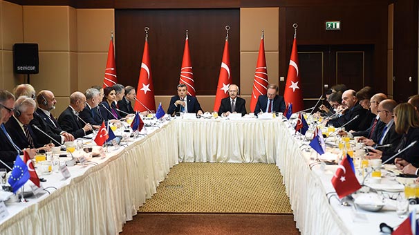 CHP Lideri Kemal Kılıçdaroğlu, AB ülkelerinin büyükelçileriyle buluştu