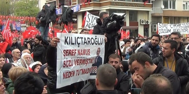 CHP mitinginde Kılıçdaroğlu’na tepki