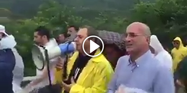 CHP yürüyüşünde terör marşı