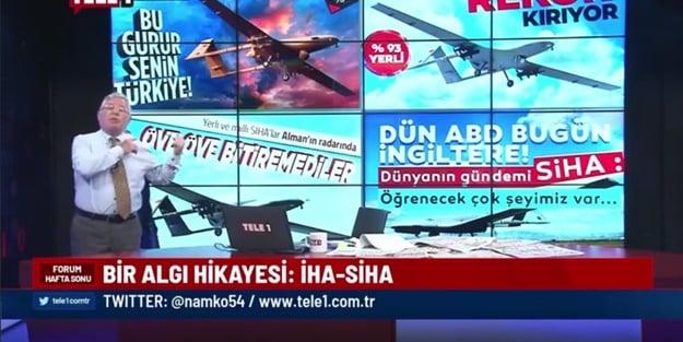CHP yandaşı TELE1'de skandal sözler! SİHA'ları ve Selçuk Bayraktar'ı böyle hedef aldı