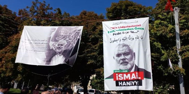 CHP zihniyetinin Kur'an-ı Kerim'e de saygısı yok! Şehit Haniye posterinde dikkat çeken detay