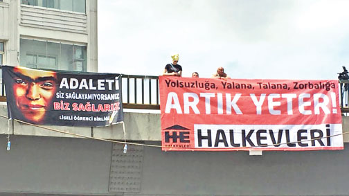 CHP’den tehdit pankartı