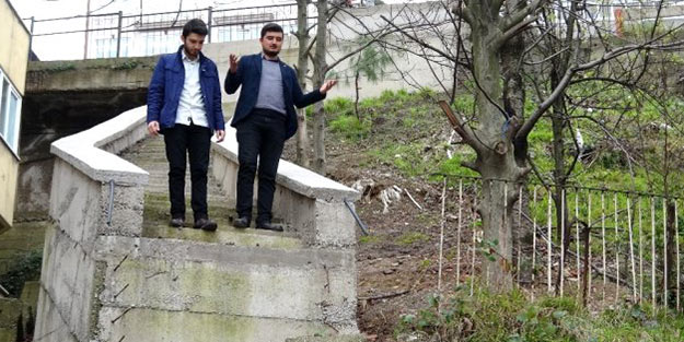 CHP'li belediyeden Karadeniz fıkralarını aratmayan merdiven