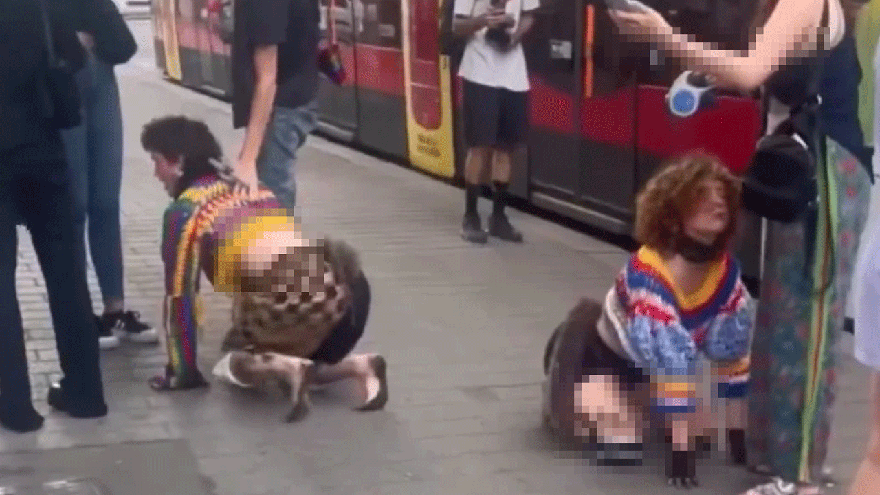 CHP’li bir belediye sponsor olursa eyvah… Almanya’da köpek vergisine karşı eylem: Tasma takıp, köpek oldular