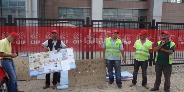 CHP'li Belediyenin işçileri isyan etti