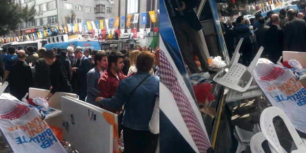 CHP'liler AK Parti'lilere saldırdı!../VİDEO