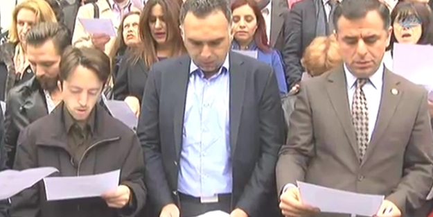 CHP'liler Fransız Marşı okudu