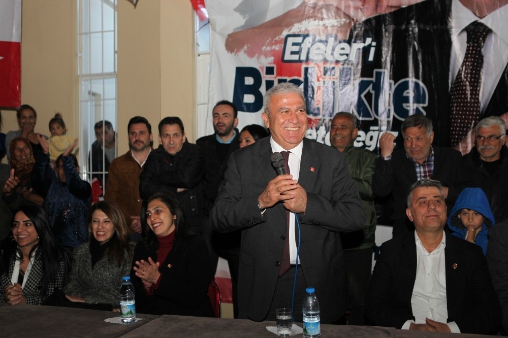 CHP’nin Efeler adayı Fatih Atay çalışmalarını Ilıcabaşı ve Yılmazköy’de tamamladı 