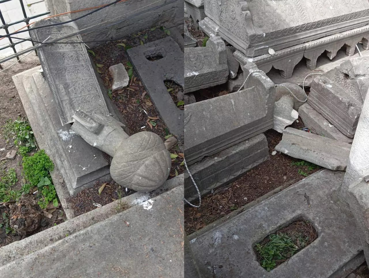 CHP’nin vandalları tarihi mezarlara saldırdı, tahrip ettiler