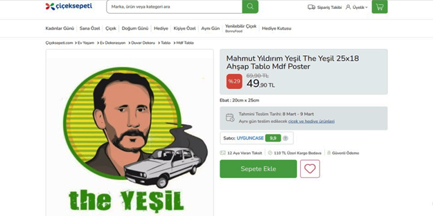 Çiçek Sepeti, uyuşturucu kaçakçısı 'Mahmut Yıldırım’ tablosu için özür diledi