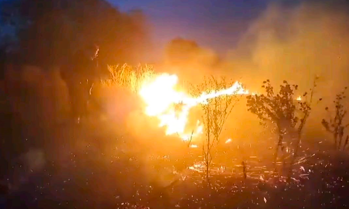 Çiftçilerin yaktığı anızlar..