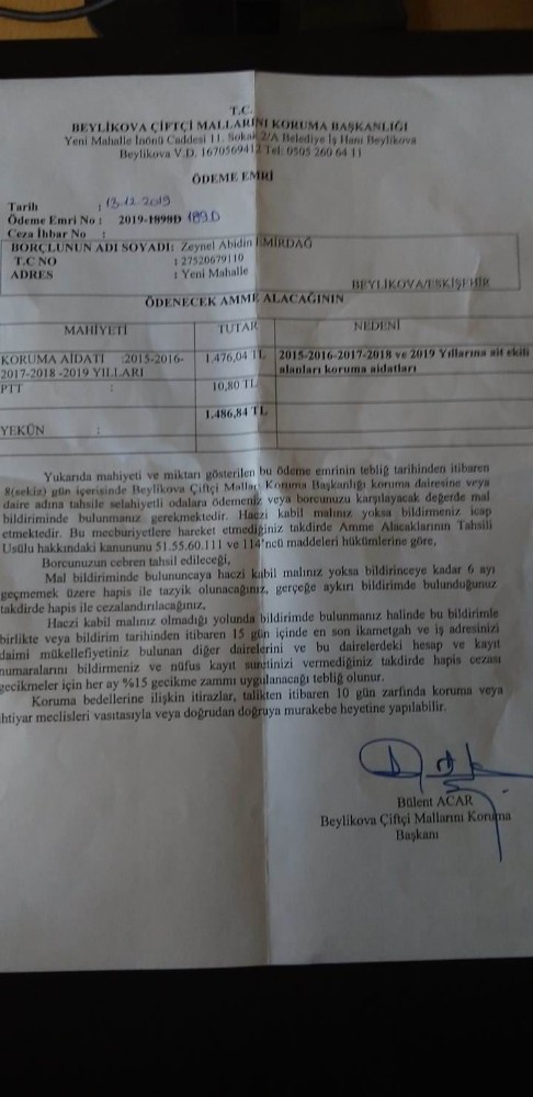 Çiftçiye haciz şoku 