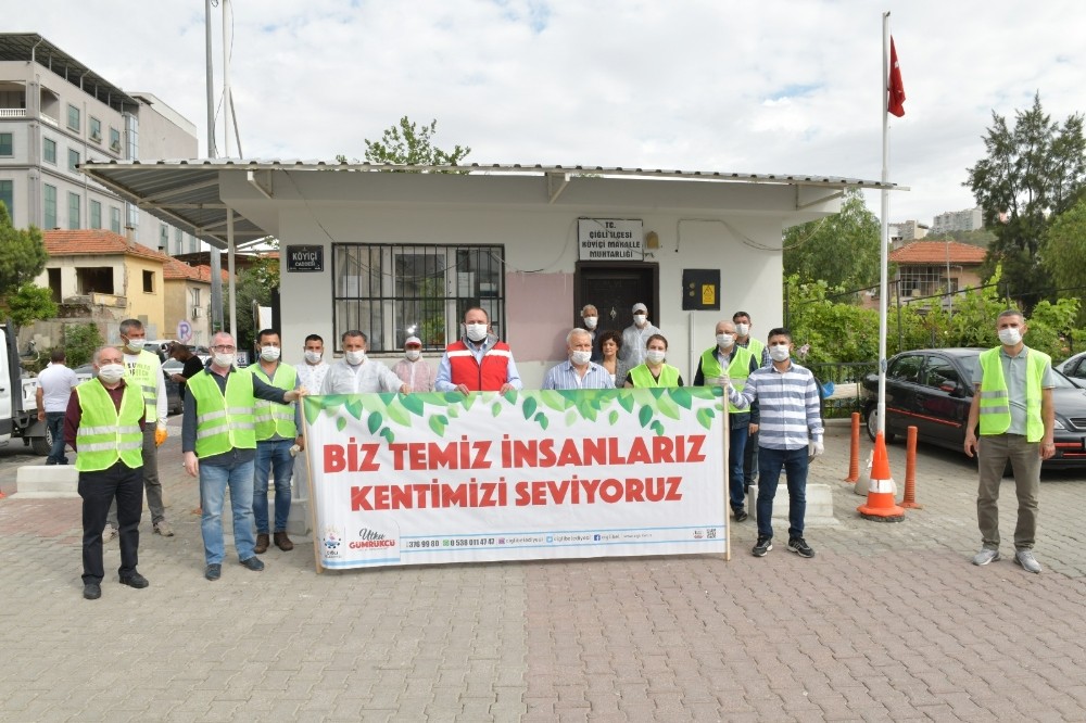 Çiğli mahallelerinde ikinci tur temizlik başladı 