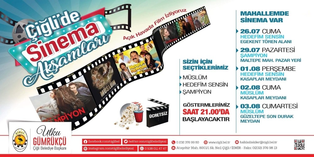 Çiğli mahallelerinde sinema şöleni 