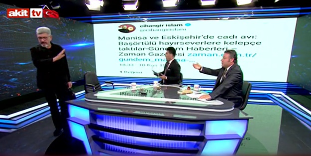 Cihangir İslam'ın FETÖ mesajları: Paylaşımları hatırlatılınca Akit Tv stüdyosunu terk etmişti