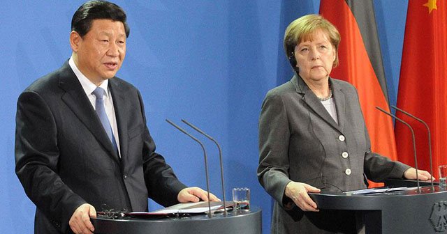 Çin Devlet Başkanı Şi, Angela Merkel ile görüştü