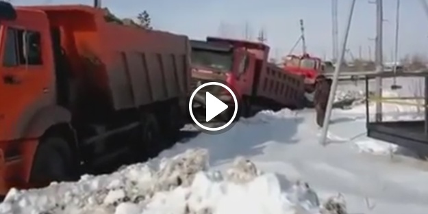 'Çin malı' kamyon çekilirse ne olur? İzleyin...