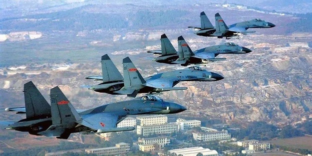 Çin savaş uçakları Tayvan semalarında!