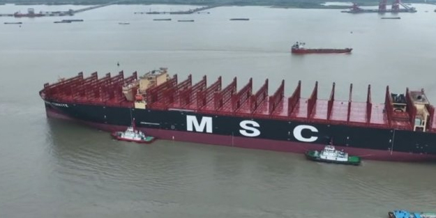 Çin ülkesi inşa etti: Dünyanın en büyük gemisi 'Türkiye', 30 Ekim’de Asyaport Limanı’na Türkiye'ye geliyor