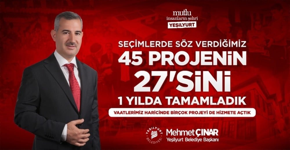 Çınar, 45 projeden 27’sini bir yılda yaptıklarını bildirdi 