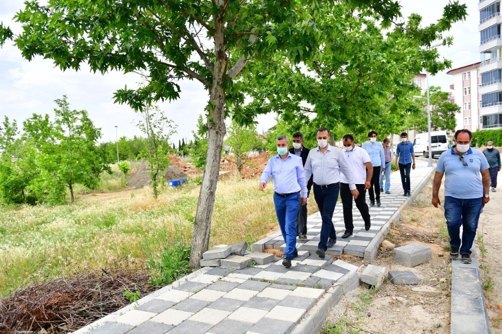 Çınar, millet bahçesi proje alanında incelemelerde bulundu 