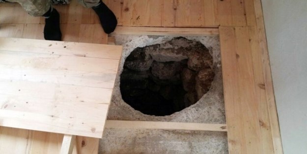 Cinayet zanlısı kendisine özel sığınak yapmış