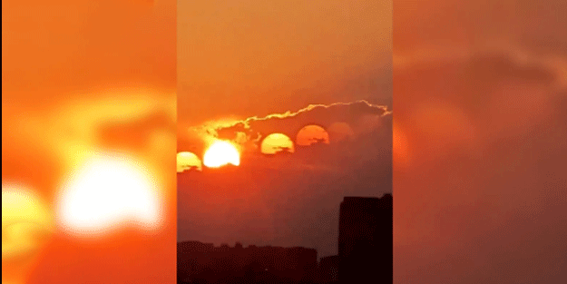 Çin'de inanılmaz olay! 7 tane güneş görüldü