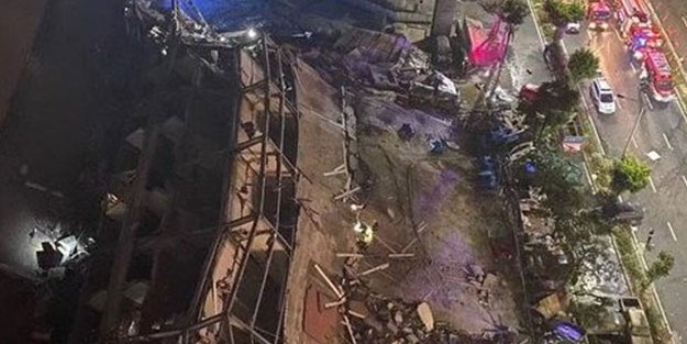 Çin'de karantina oteli çöktü!