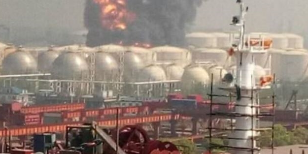 kimyasal tesiste büyük patlama! alev alev yanıyor...