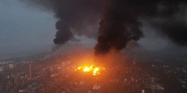 Çin'de korkunç patlamalar meydana geldi!