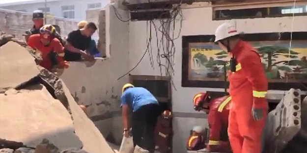 Çin'de otel çöktü: Çok sayıda ölü ve yaralı var