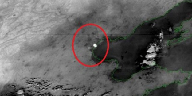 Çin'deki patlama uzaydan da görüldü