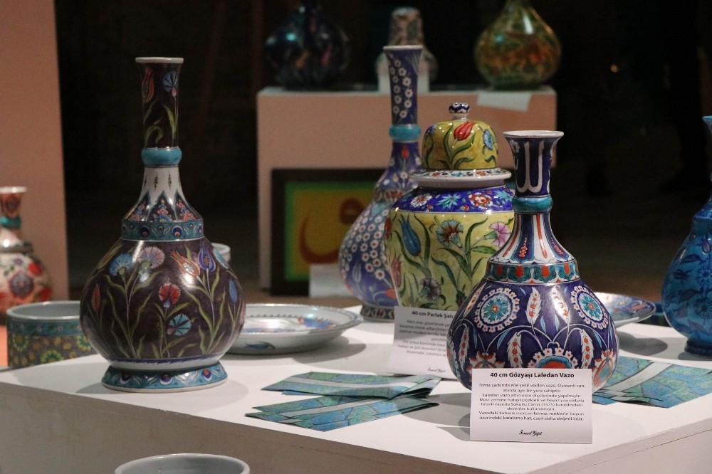 Çini ustası İsmail Yiğit 200 parçalık sergi açtı 