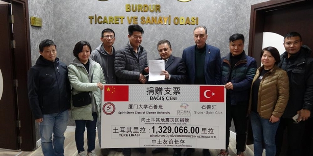 Çinlilerden depremzedelere 1 milyon 700 bin TL yardım